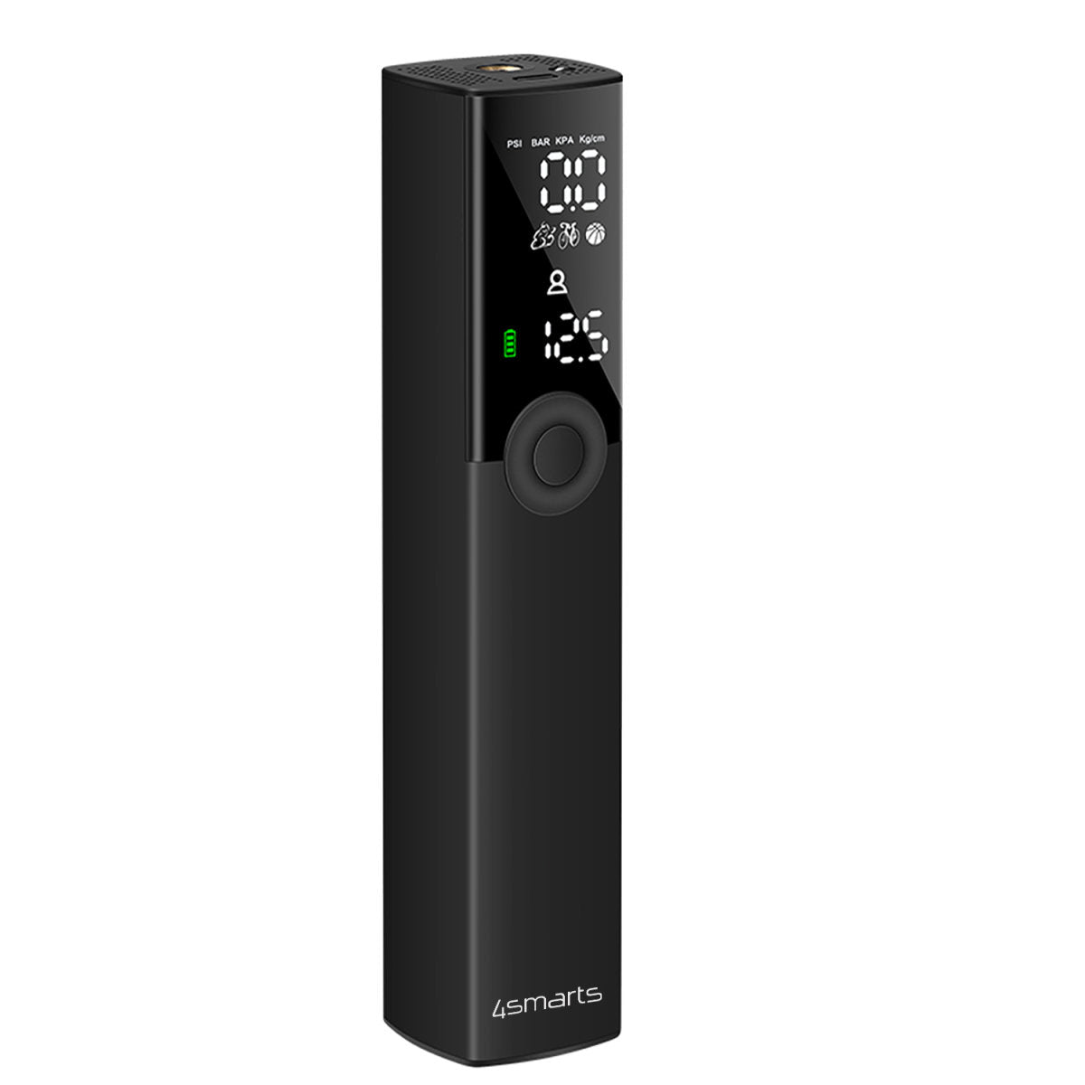 4smarts Elektrische Mini-Luftpumpe – 41 g, 19 cm, Schwarz