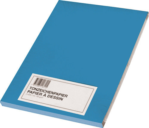 Papyrus Tonzeichenpapier – A4, 130 g/m², Dunkelblau, 100 Blatt, für Tinten, Pastell, Farbe auf Wasserbasis