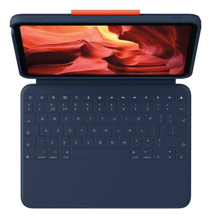 Logitech Rugged Combo 4 Touch – Tastatur, UK-Layout (EN), mit Touchpad – für iPad (10. Generation)