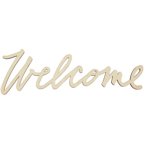 Rico Design Holzschriftzug 'Welcome' – 29 × 10 cm – Holz, natur