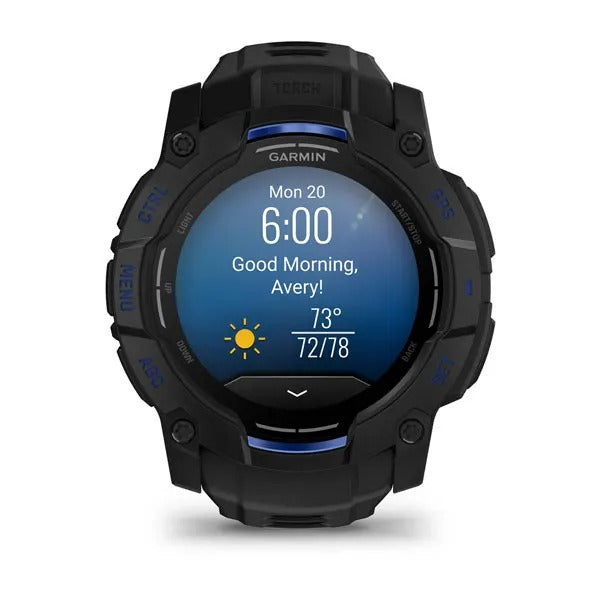 Garmin Instinct 3 50 mm GPS – Aluminium Schwarz, Sportarmband, 100 m, für iPhone