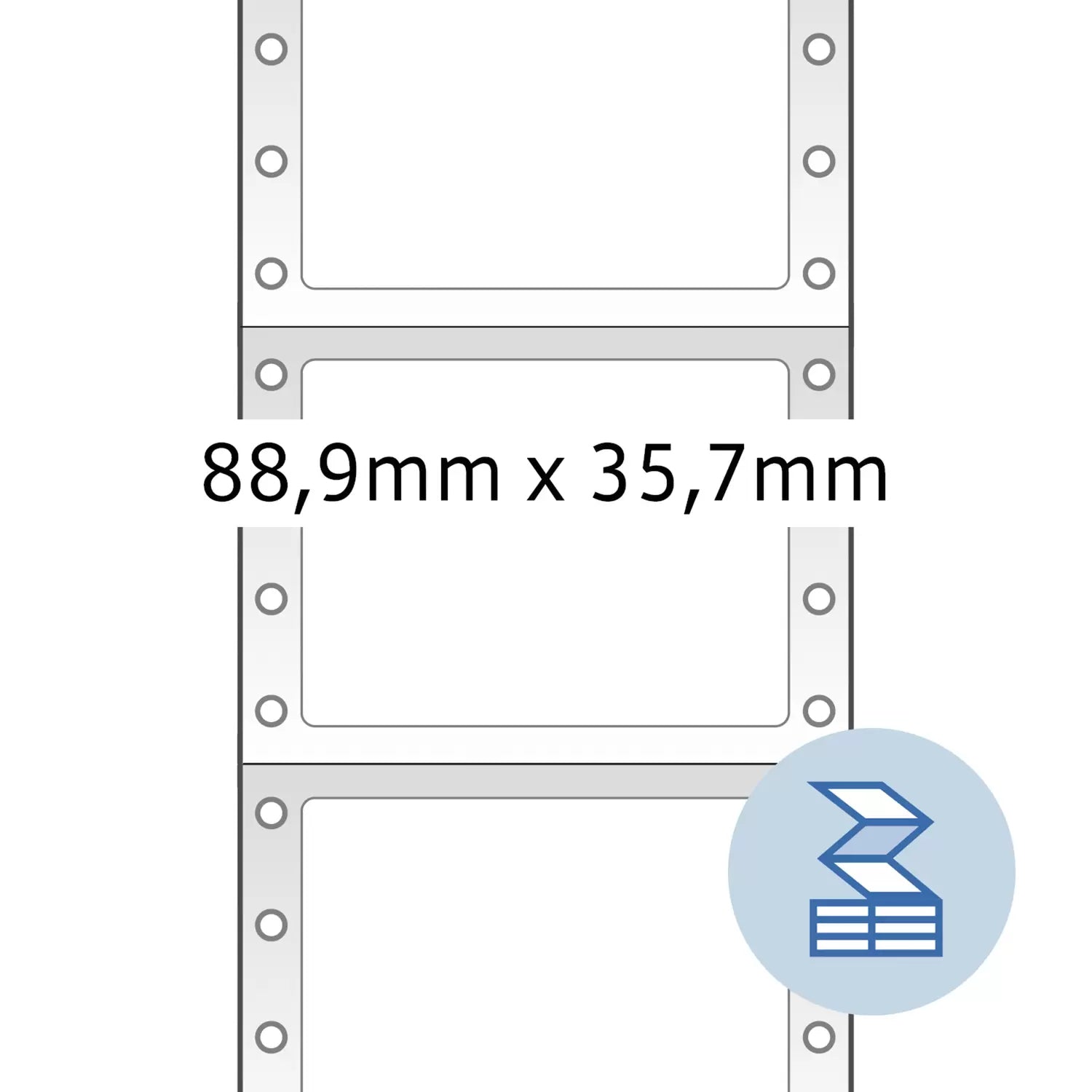 HERMA Druckeretiketten, 89 mm × 36 mm, Blau, Papier, Permanent, 2000 Etiketten
