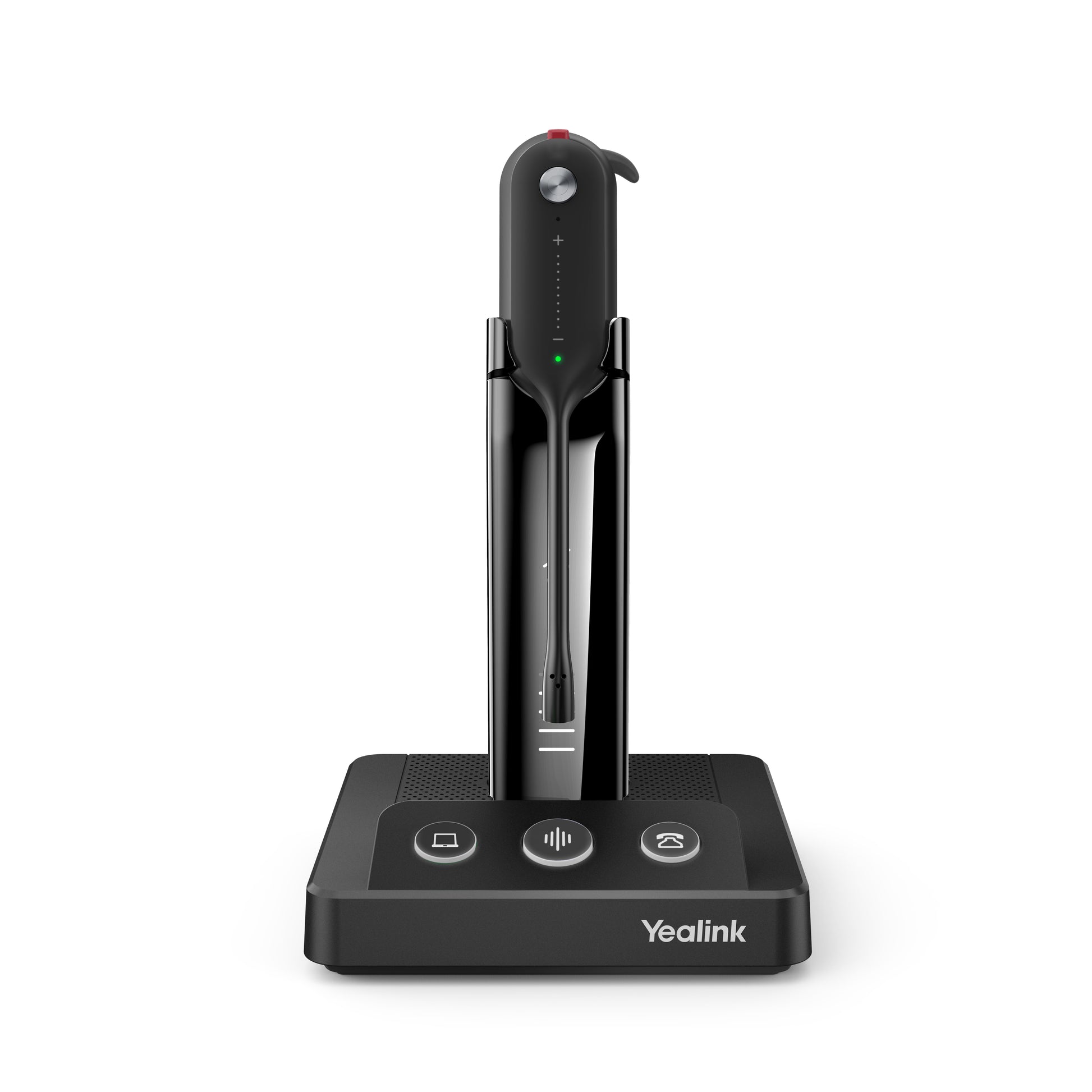 Yealink WH63 Office-Headset – Ohrbügel, Mono, DECT, UC-optimiert, mit Ladestation, Schwarz