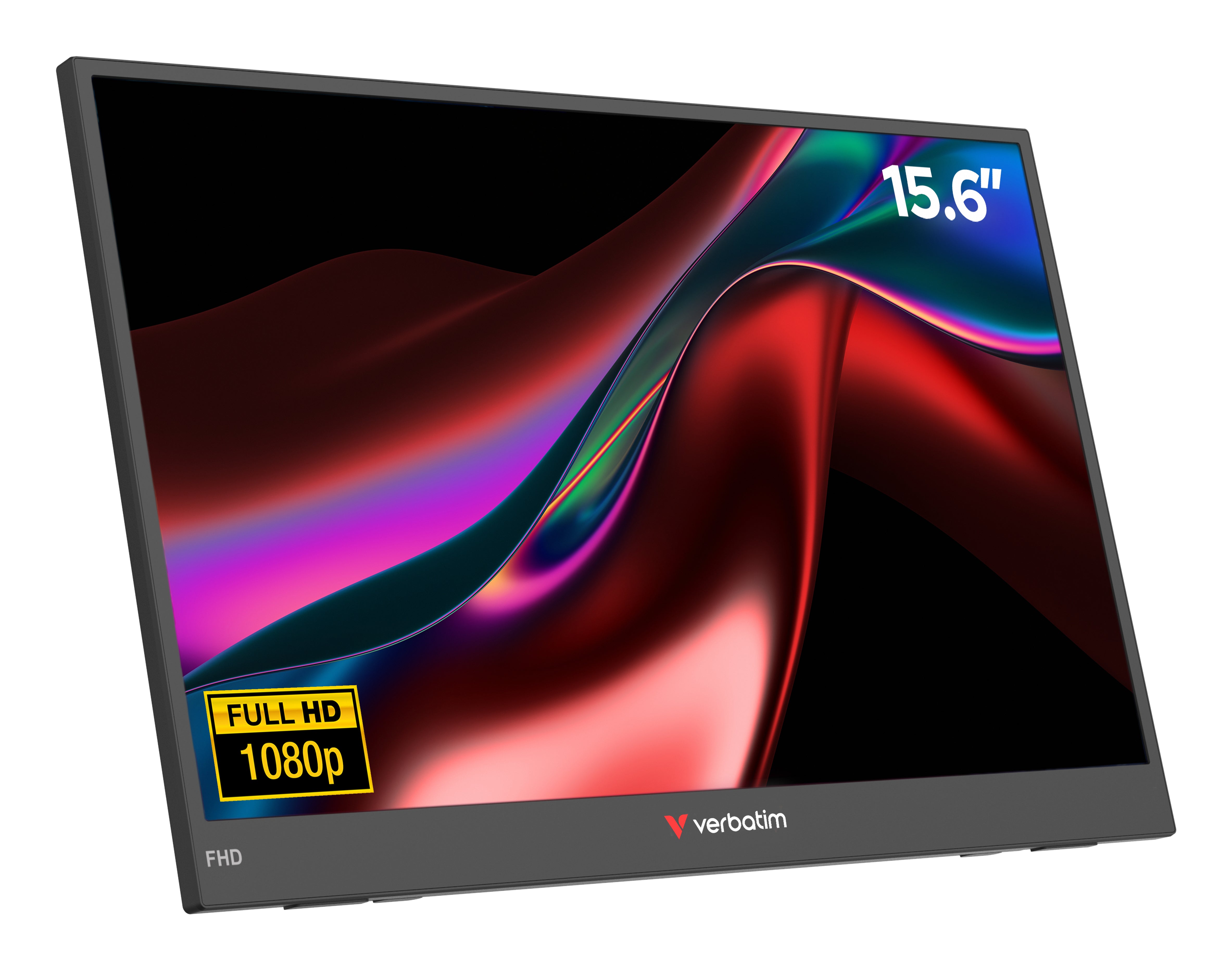 Verbatim Tragbarer Monitor 15.6 LIGHT – 15,6", 1920 × 1080 (Full HD), IPS