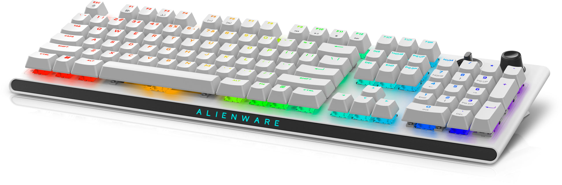 Alienware AW920K – Gaming-Tastatur – Mechanisch, RGB – Bluetooth & 2,4 GHz – USB-C – QWERTY (US) – Weiss