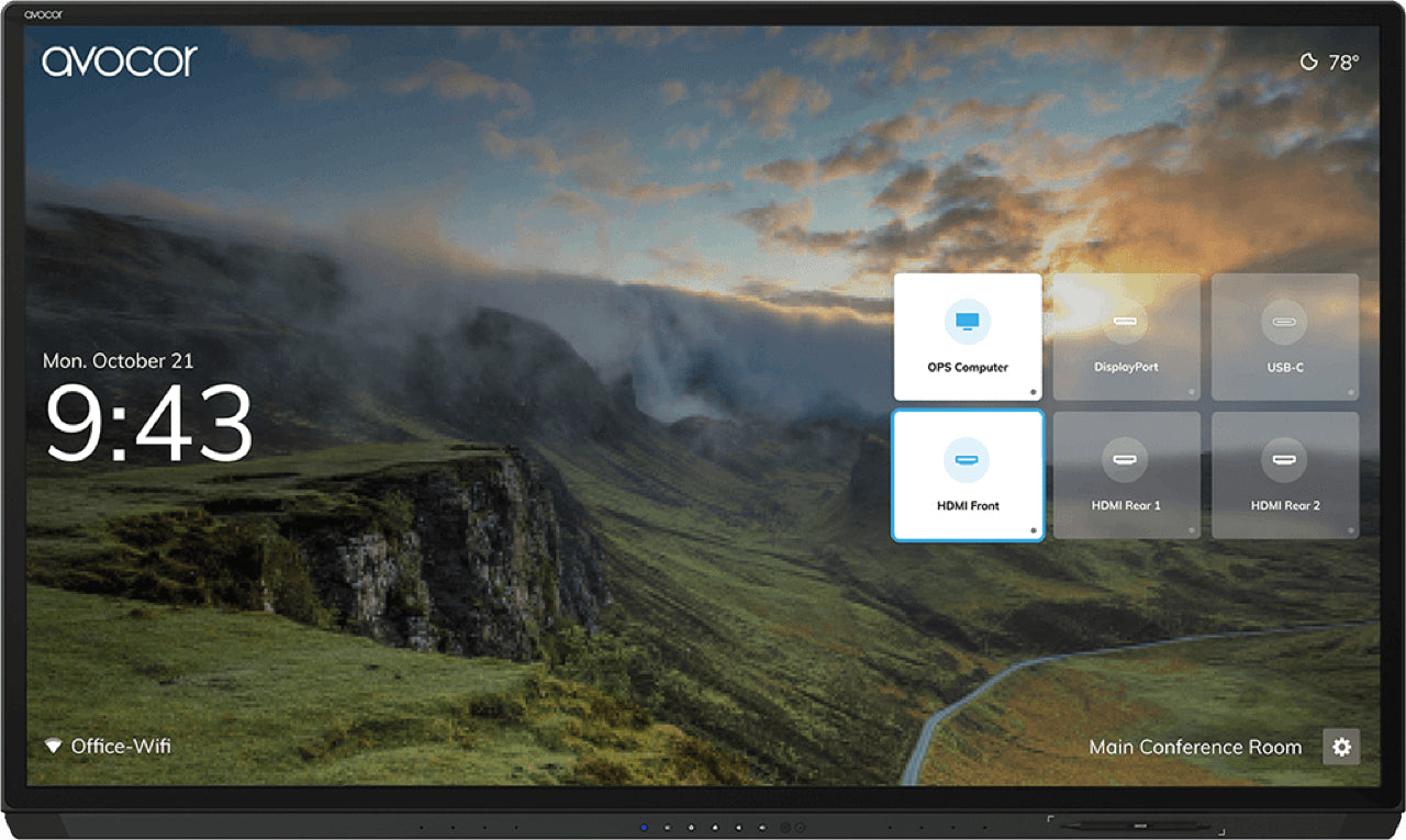 Avocor AVG-7560 G-60 S – 75" Touch, 3840 × 2160 (4K), LAN