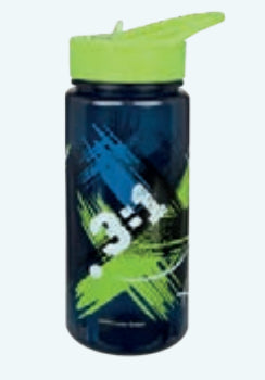 Scooli Aero Kindertrinkflasche 500 ml – mit Strohhalm, Schraubdeckel, Soccer Champ