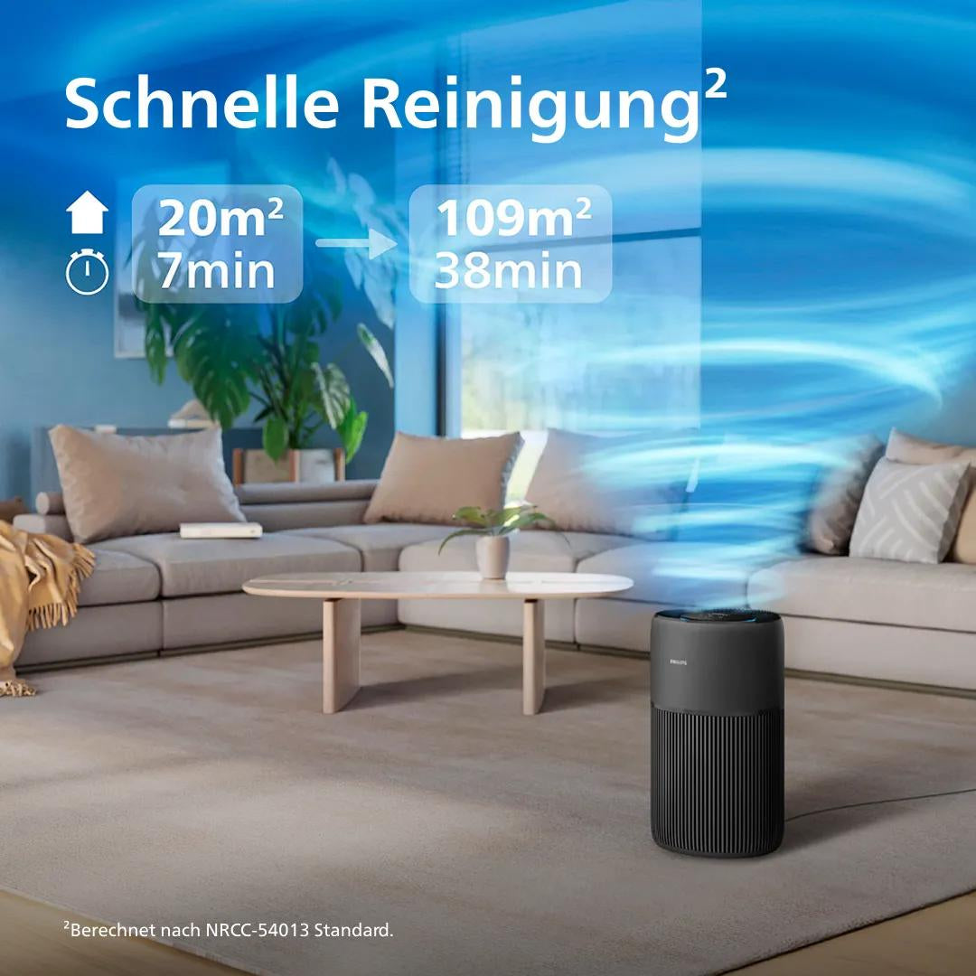 Philips Luftreiniger AC2221/13 – CADR 420 m³/h, bis 109 m², WLAN, App-Steuerung, 45 dB