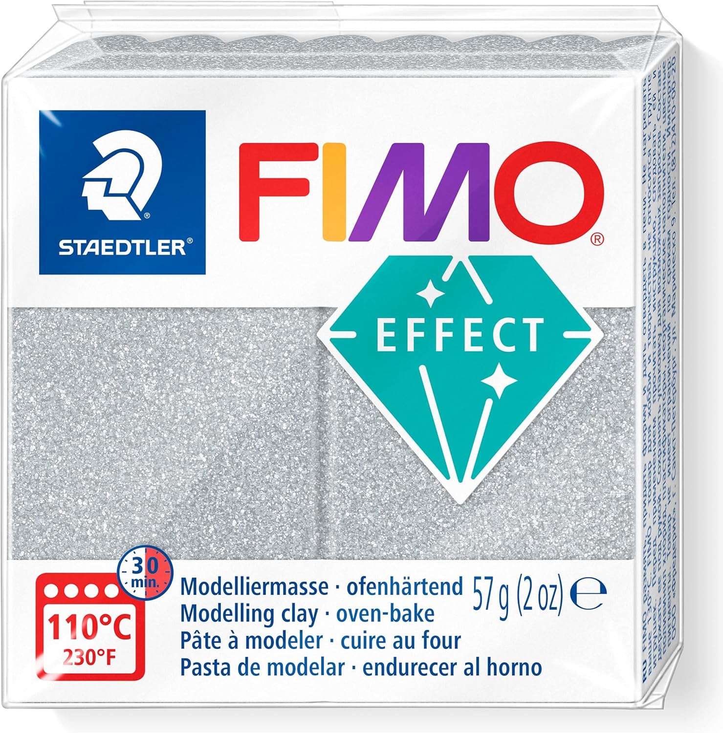 Staedtler Modelliermasse, Silber, ofenhärtend (110 °C, 30 min), 57 g