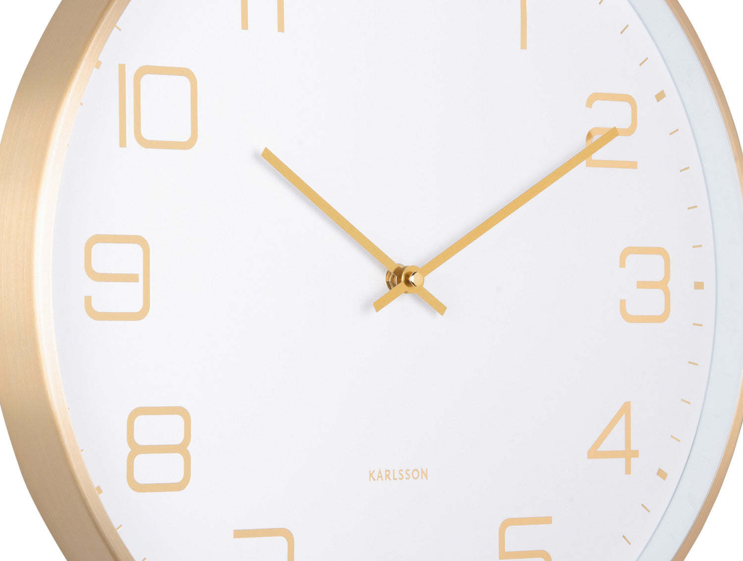 Karlsson Wanduhr Elegance Glow – Ø 40 cm, weiss, Aluminium