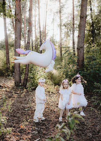 PartyDeco Folienballon Einhorn – mehrfarbig – 113 × 83 cm – Folie – 1 Stk