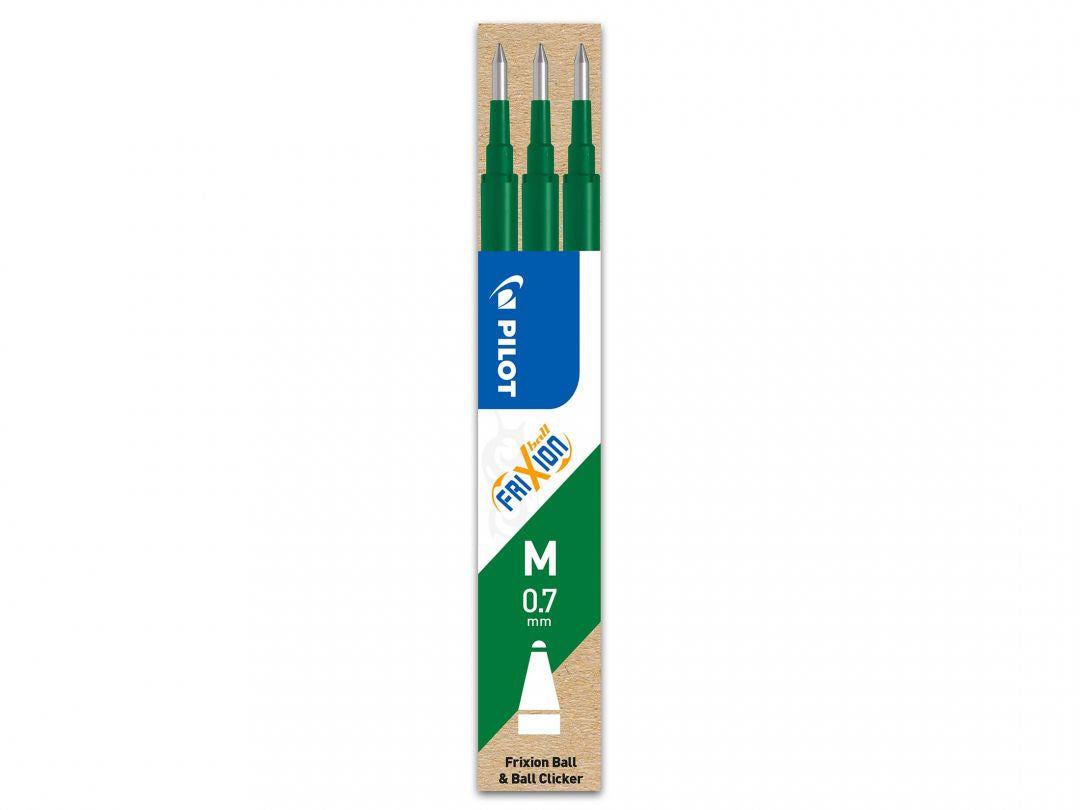 Pilot FriXion Kugelschreiber-Mine für Ball, Clicker, LX + 1 weitere – 0,7 mm, löschbar, geruchsarm, 3 Stk.