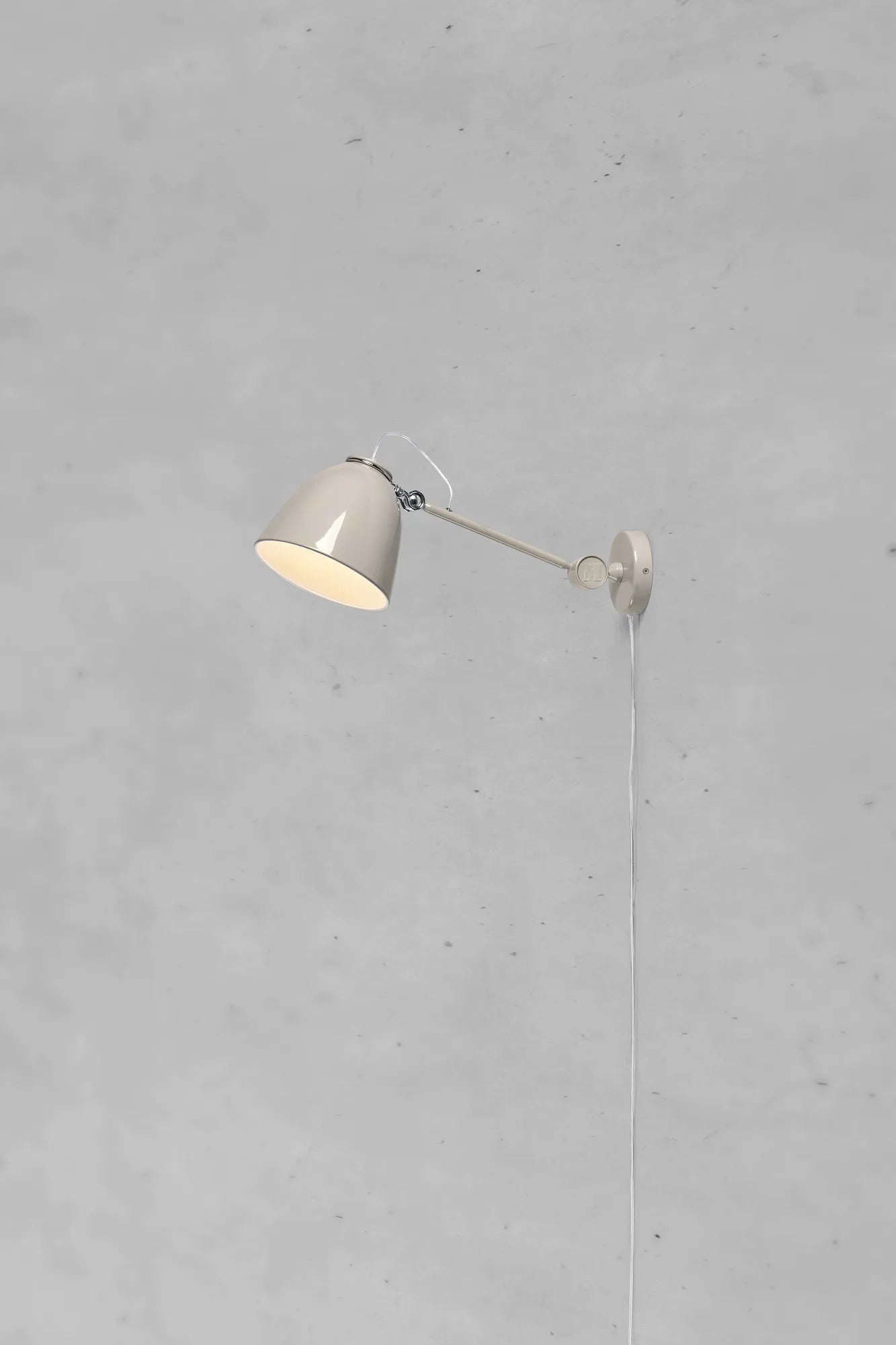 Markslöjd Wandleuchte – Ø 18 cm, 60 W, Grau/Beige, Ein/Aus-Schalter, exkl. E27