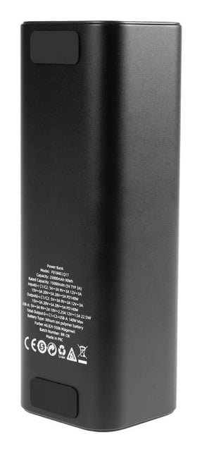ONIT Powerbank 25000 mAh, PD 140 W, 2× USB-C, Pass-Through, Anthrazit