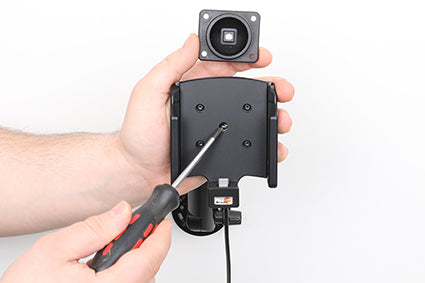 Brodit Active Halter Fest – Auto-Ladegerät – Mit Ladefunktion (5/9/12 V), QC 3.0 – Auto-Montage – für Samsung