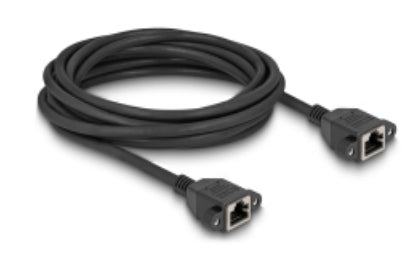 DeLOCK 90787 Patchkabel – Cat 6A S/FTP, 5 m, Buchse–Buchse RJ‑45, Schwarz