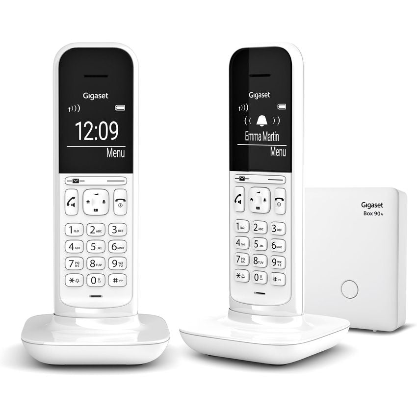 Gigaset CL390A Duo – Schnurlostelefon mit Anrufbeantworter, Weiss