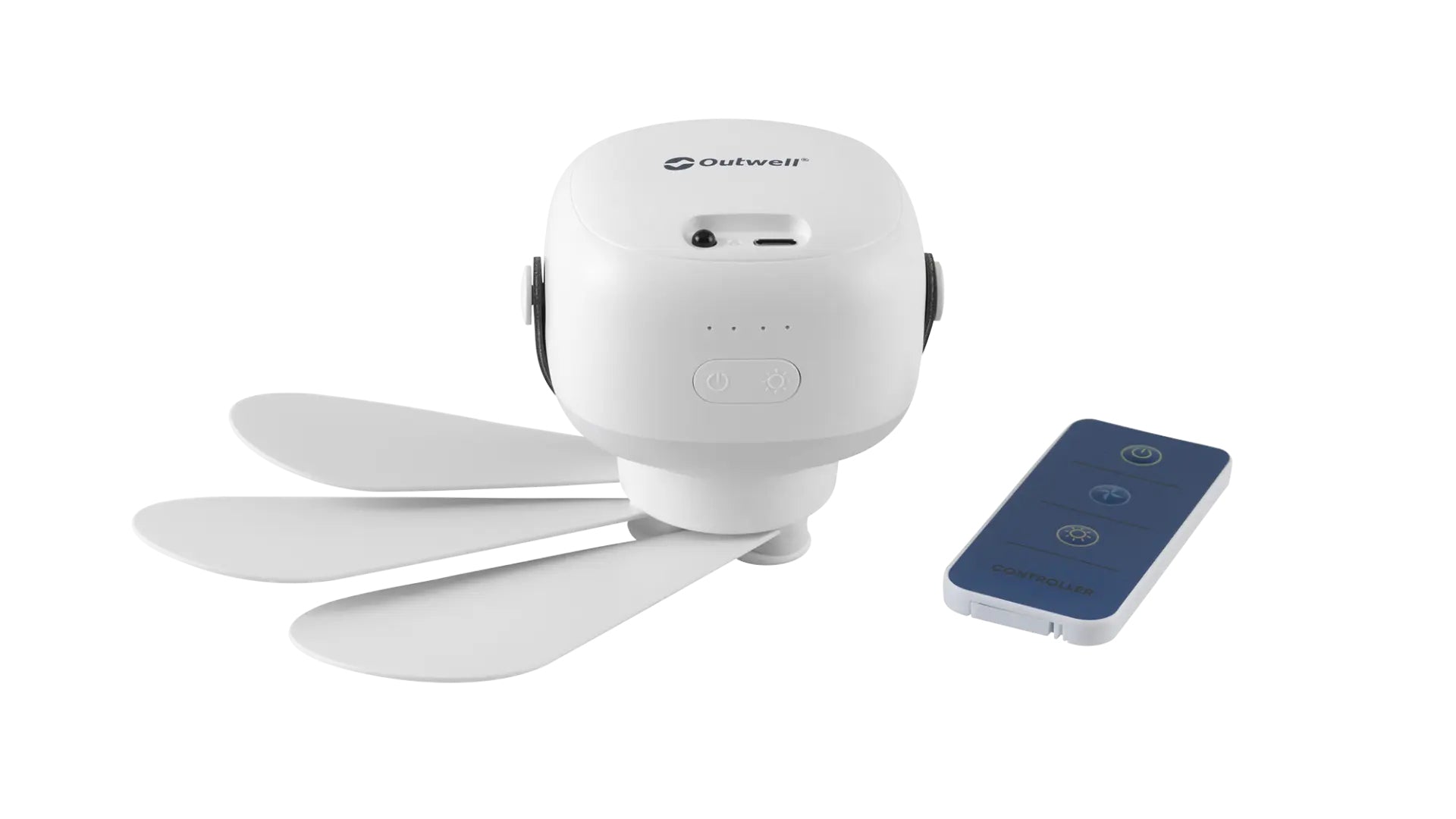 Outwell Handventilator Aurelios – 3 Stufen, 7200 mAh, USB-C, Weiss