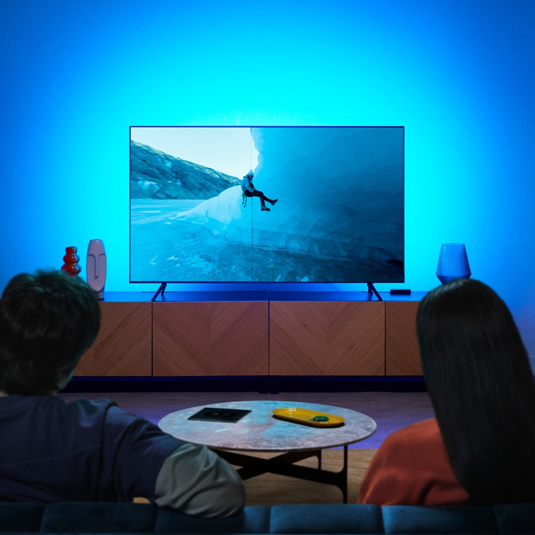 WiZ TV-Leuchtband Sync-Box – 3,4 m, 148 lm, 21 W, 2700–6500 K, dimmbar, WiFi/BT, schwarz