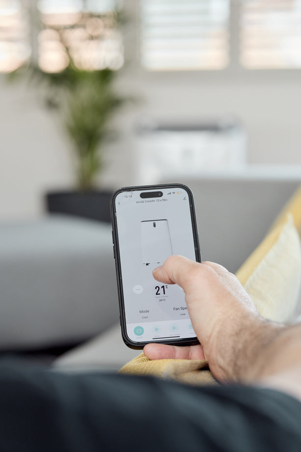 Ecofort Klimagerät ecoQ CoolAir 9+ – 9000 BTU, bis 25 m², WLAN, App-Steuerung, 65 dB