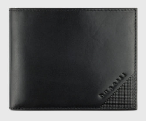 Bugatti cases Bugatti – Kartenetui Nobile – RFID-Schutz, Reissverschluss, Münzfach – 120×95×20 mm – Schwarz – Leder