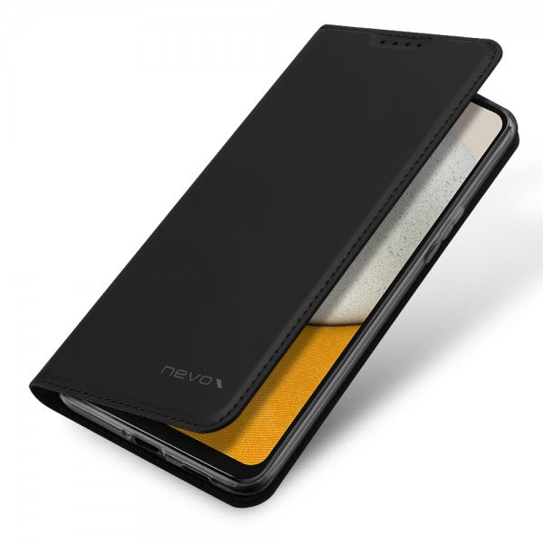 Nevox Vario Wallethülle – für Samsung Galaxy A34 5G, mit Ständer, 1 Kartenfach, PU+TPU, Schwarz