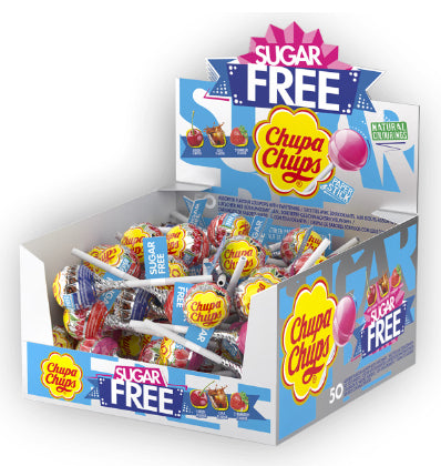 Chupa Chups Box Lutschbonbons – zuckerfrei – 50 × 12 g