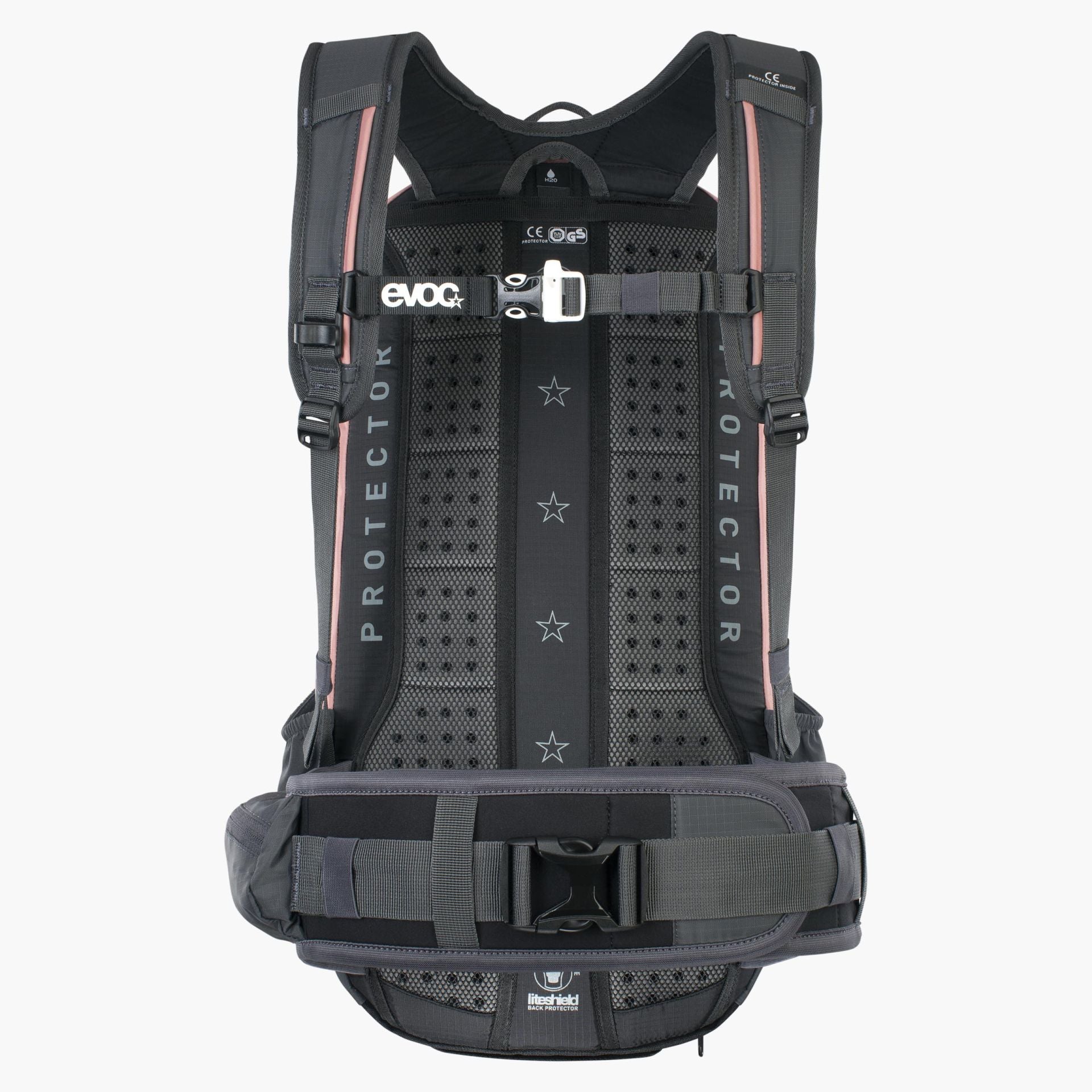 EVOC FR Enduro – Bike-Rucksack – 16 l, Trinksystem, Grau/Rosa