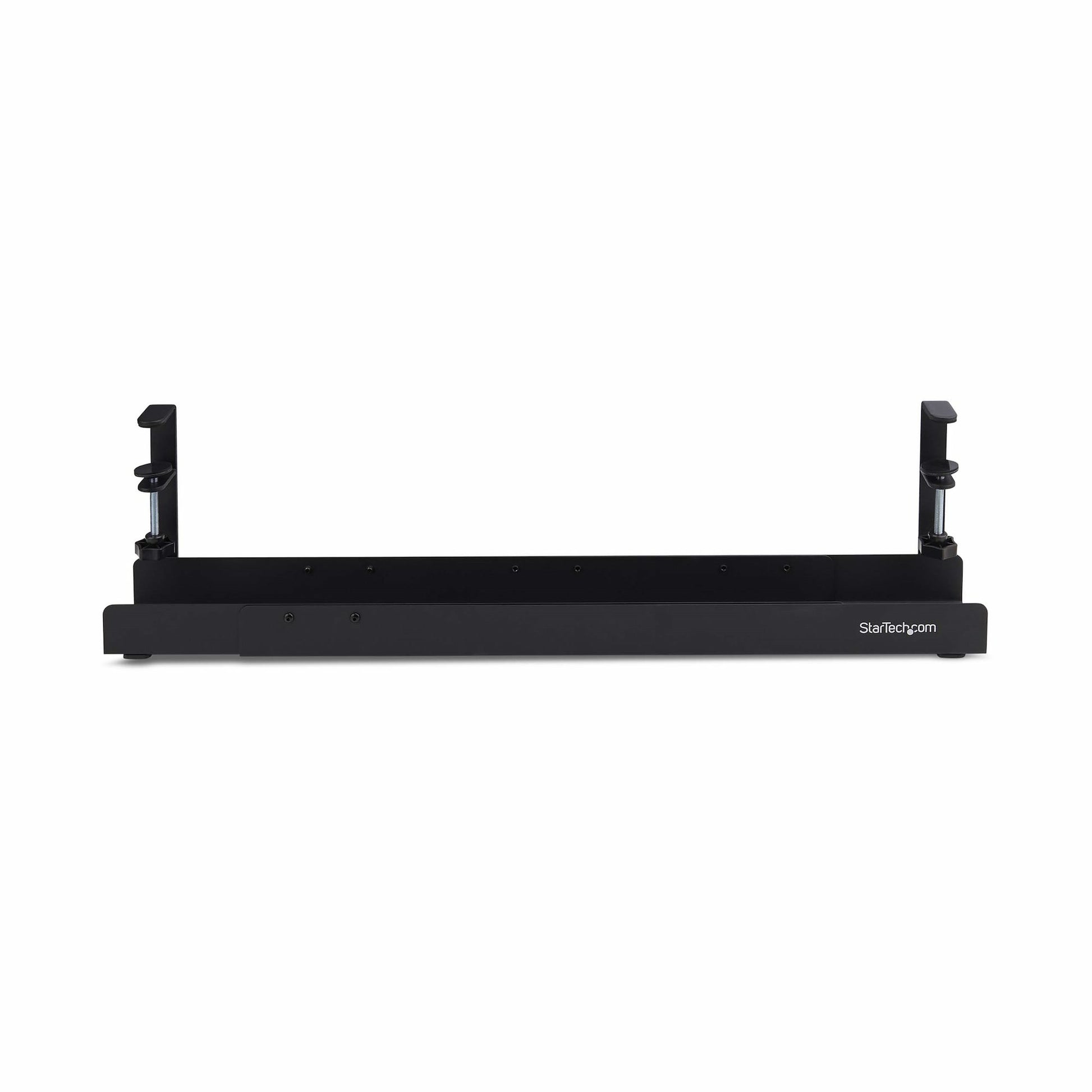 StarTech.com Untertisch-Kabelwanne – 105 × 80 × 207 mm – Stahl – Schwarz, ohne Bohren, 5 kg Traglast