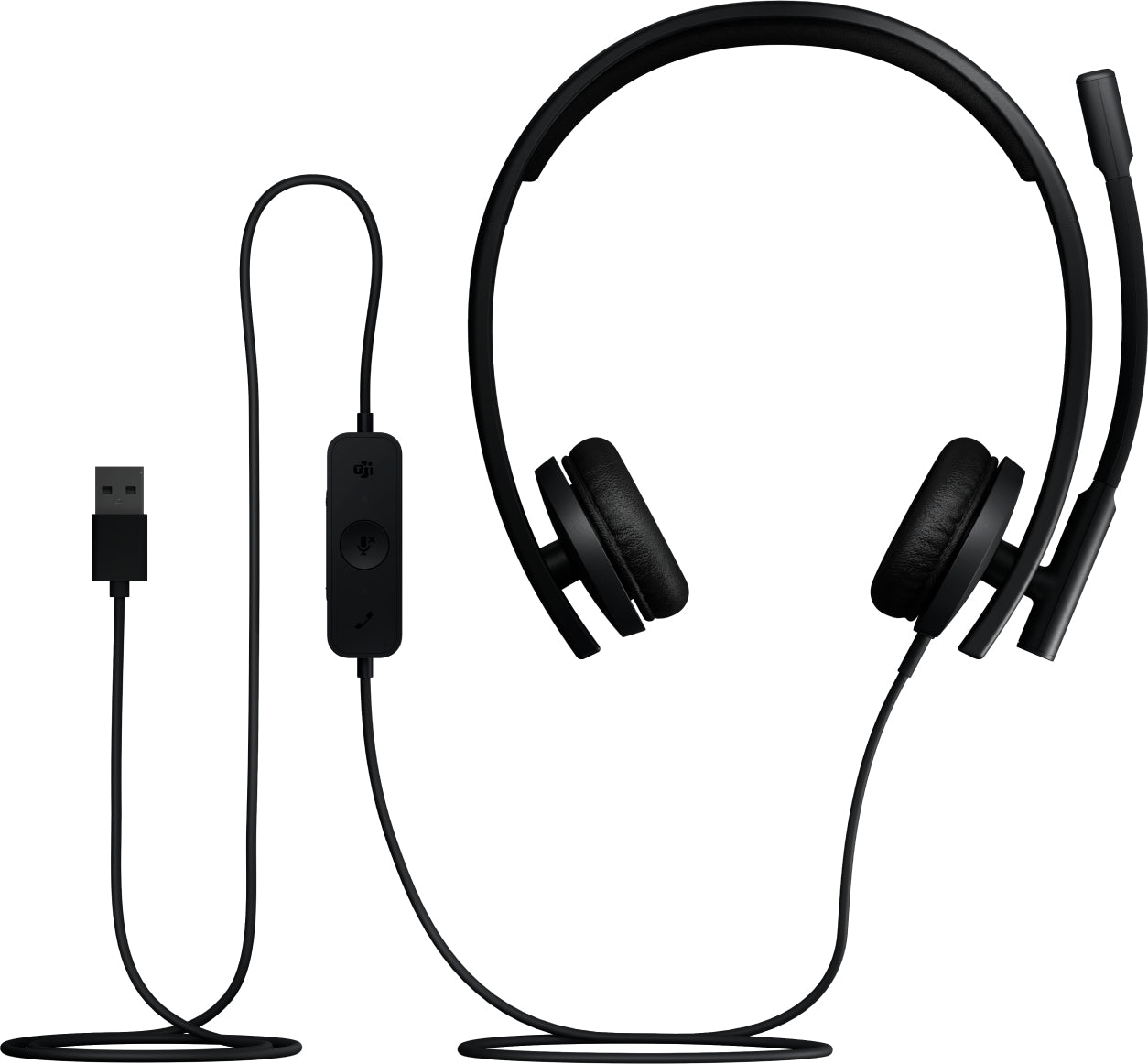 Logitech H570e – Duo Headset – USB‑A – für Microsoft Teams – Schwarz