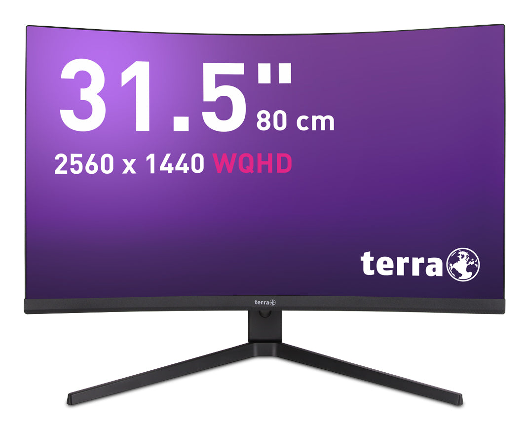 TERRA 3285W HA – Monitor, LCD, Gebogen, USB-C, HDMI, DisplayPort, Schwarz