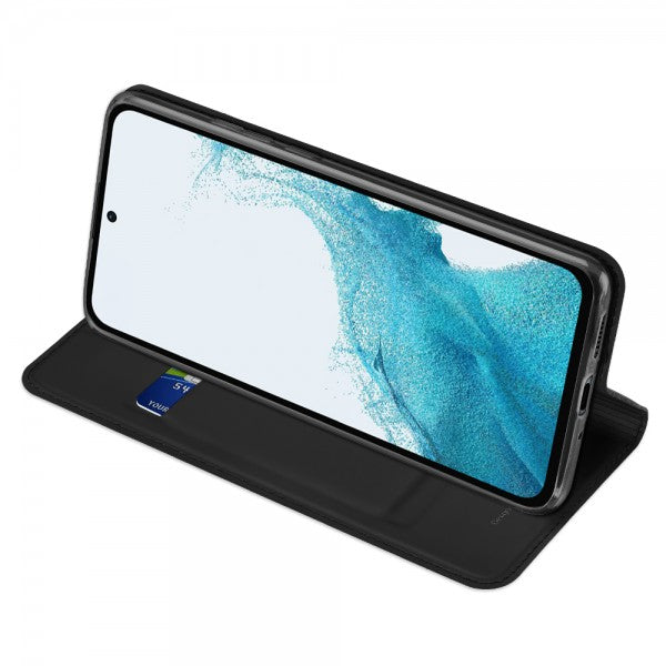 Nevox Vario Series Folio – für Samsung Galaxy A54, Schwarz, Kunstleder/TPU, 1 Kartenfach, mit Ständer