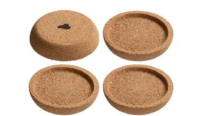 LEONARDO Korkuntersetzer – 4er Set, Ø 6,0 cm, H 3,0 cm, Kork, Braun, für Gläser