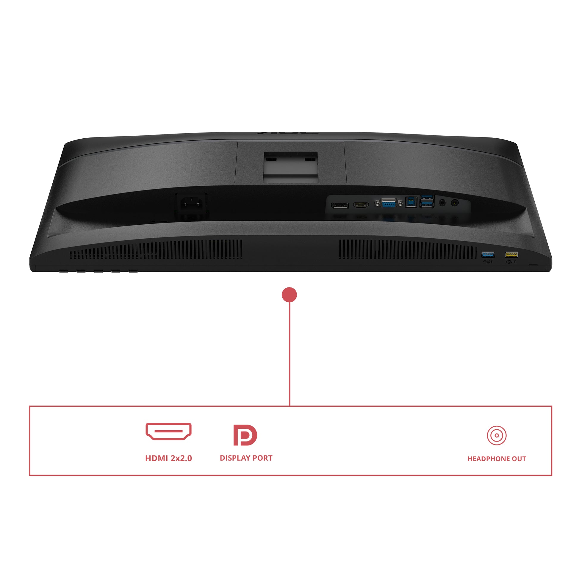 AOC Monitor, 34", 3440 × 1440, VA, 100 Hz, 300 cd/m², Adaptive Sync, VESA 100 × 100, Schwarz