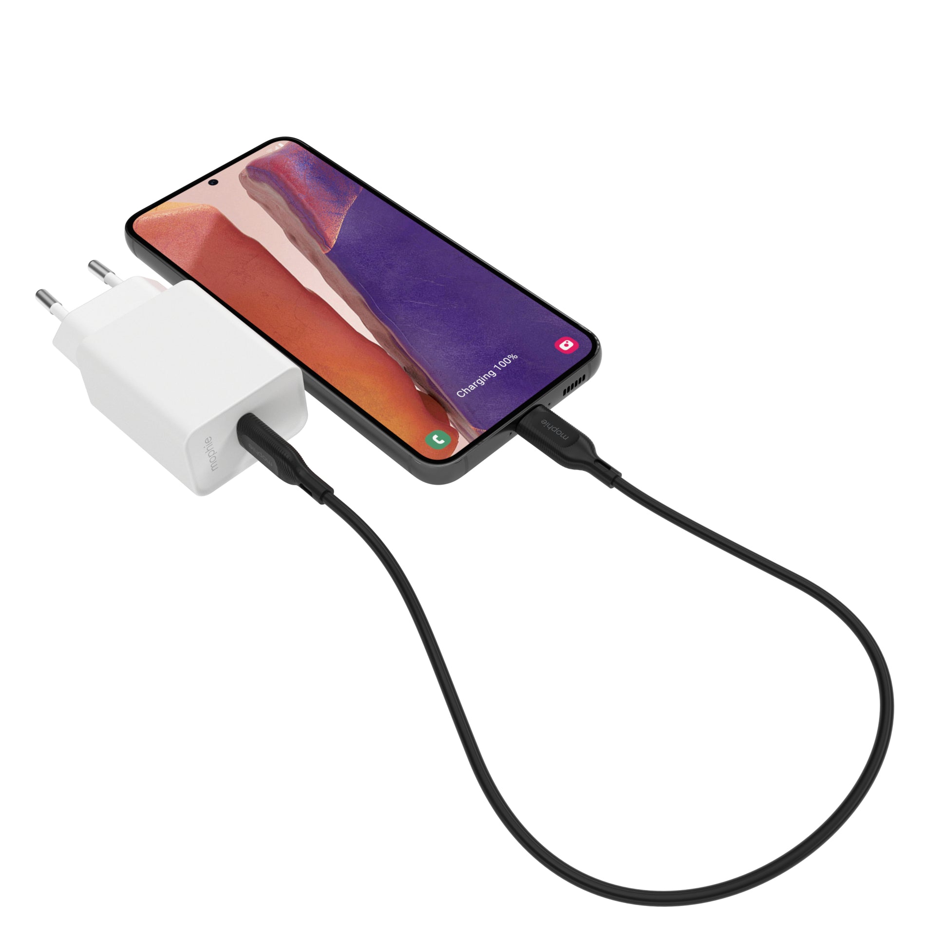 mophie essentials 20W USB-C PD Wandadapter – Schnellladung, Weiss