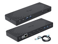 i-tec Dockingstation – USB-C, 2× DP, 2× HDMI, 4× USB-A, 2× USB-C, 100 W PD, GbE, für Windows/Mac/Linux