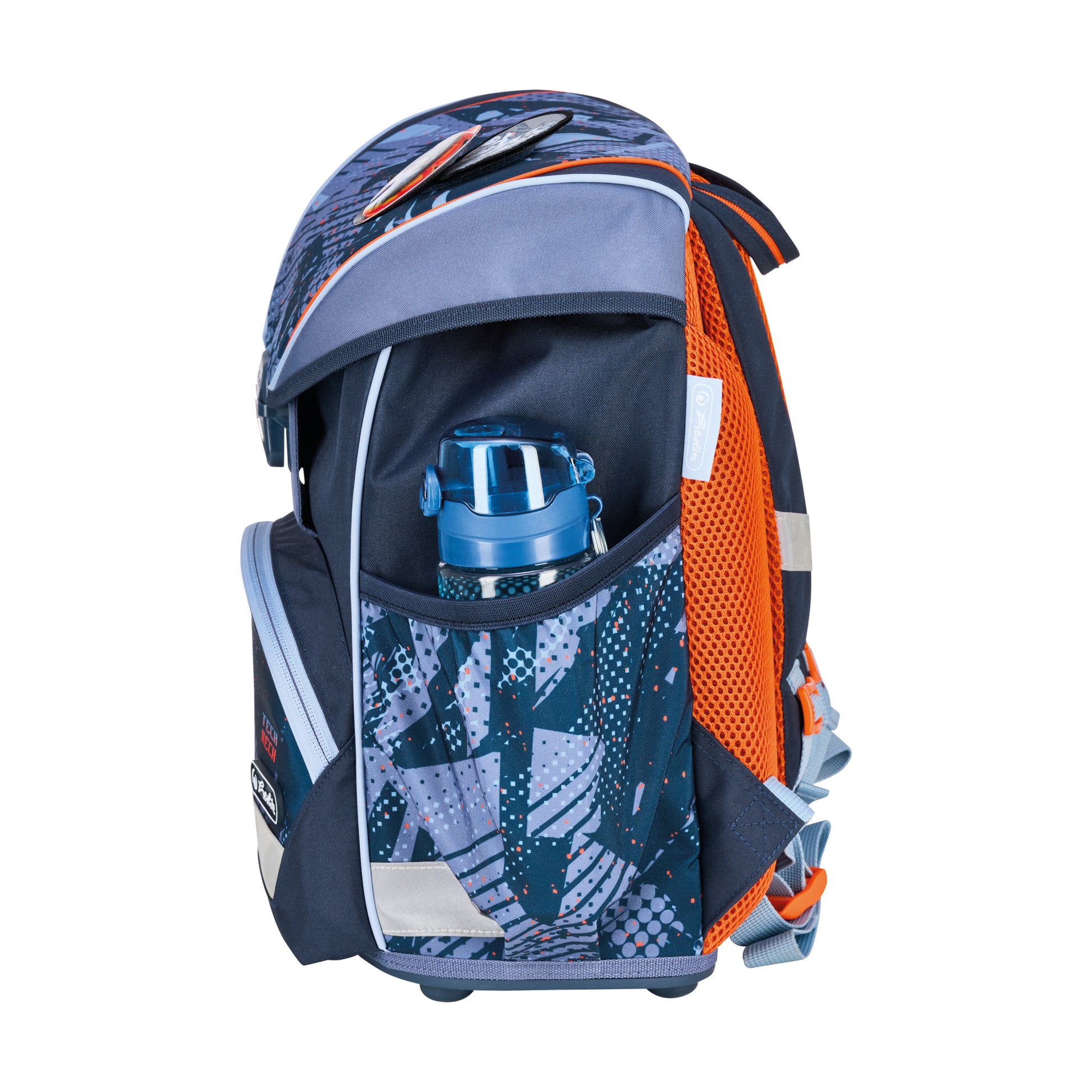 Herlitz UltraLight Plus – Schulrucksack-Set 4-teilig, Tech Mech, 16 l, 28×36×21 cm