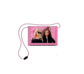 Undercover Portemonnaie – Klettverschluss, Münzfach – 130×90×20 mm – Schwarz – Polyester (PES) – Barbie