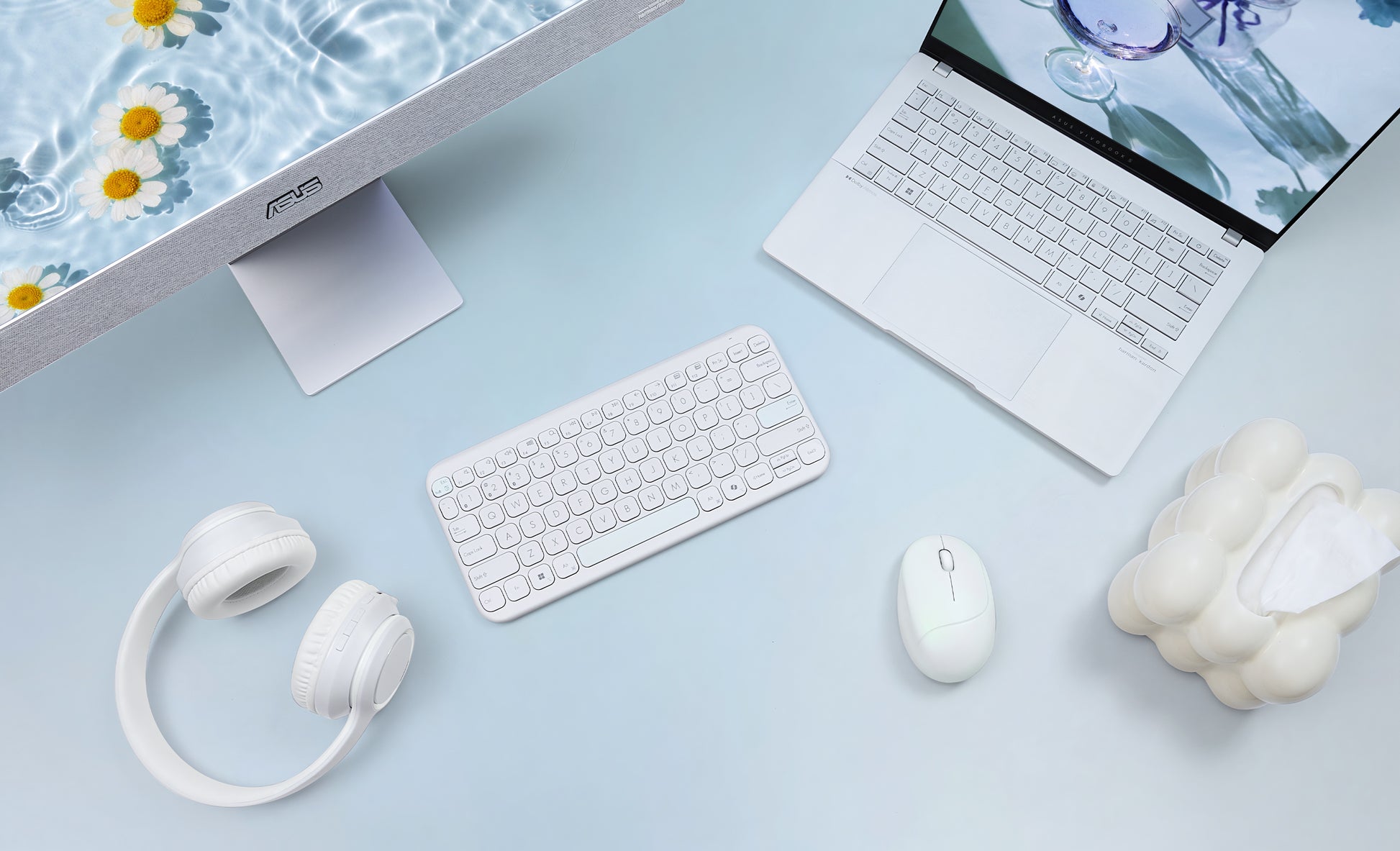 ASUS Fragrance MD101 – Maus – Kabellos (Bluetooth/2,4 GHz), Beidhändig, Pink
