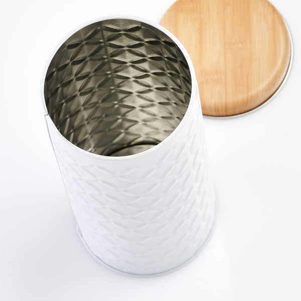 Zeller Present Vorratsdose 680 ml, Ø 7,5 × 18 cm, Metall, Weiss