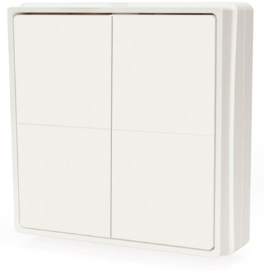 Shelly Wandschalter 4 – Smart-Taster – 4 Tasten, Bluetooth (BLE), CR2032-Batterie