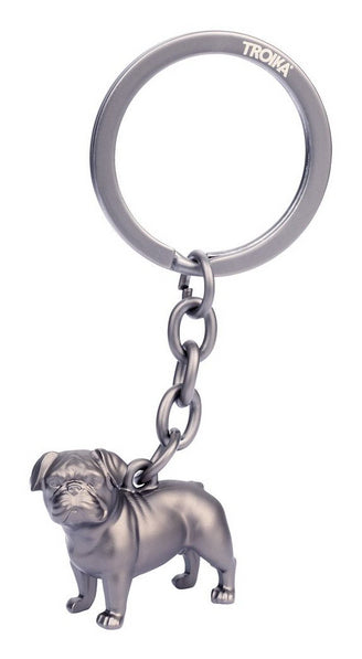 Troika Schlüsselanhänger Hund – Metall, Grau, 6er-Pack