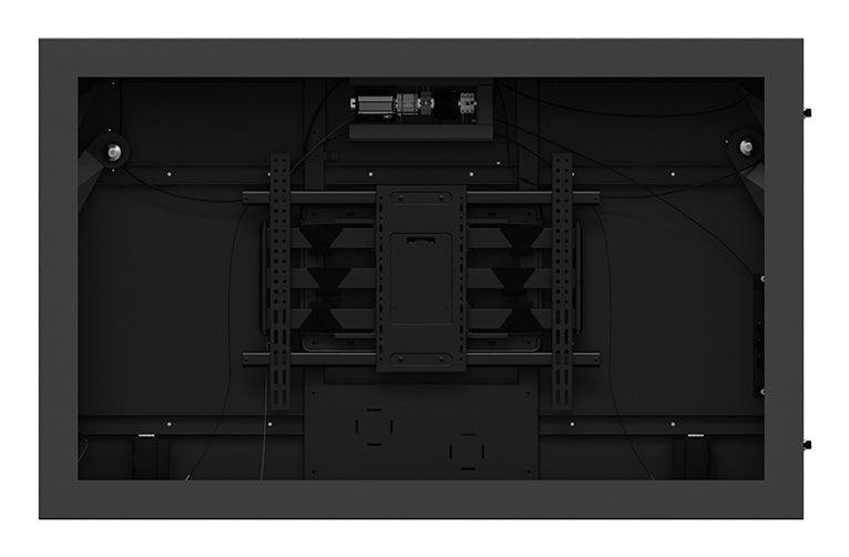 Hagor SOPW Display-Gehäuse – IP65 Frontschutz, 6,4 mm VSG-Sicherheitsglas – für 75" Displays – Schwarz