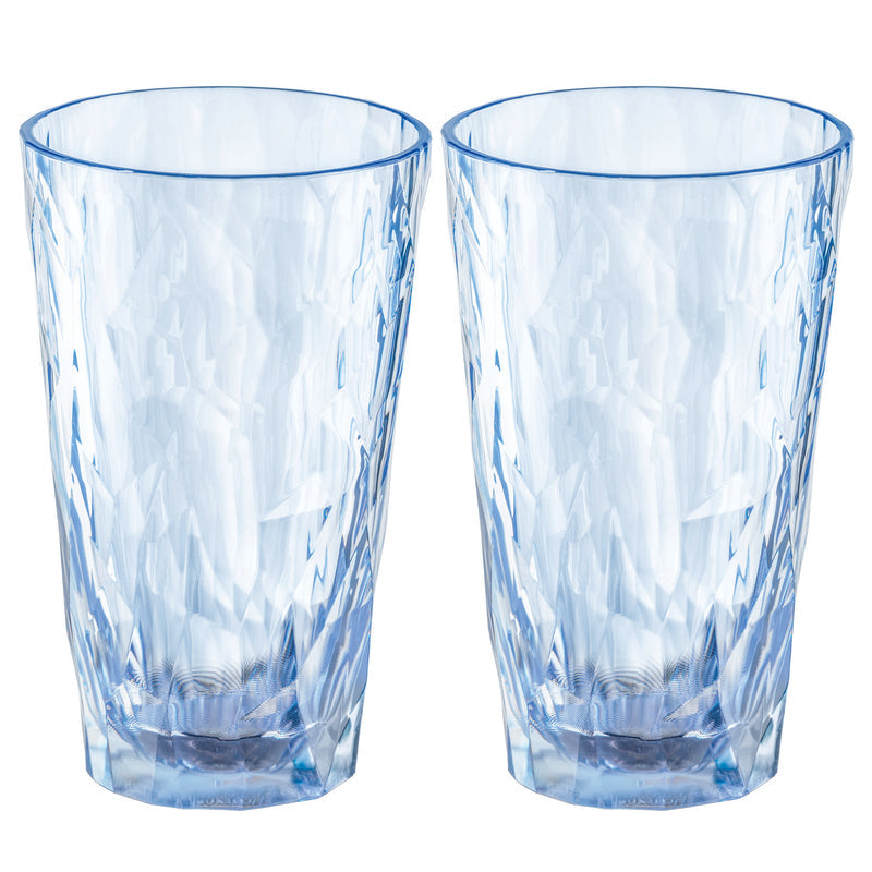 Koziol Becher Club Nr. 6 – 2er Set, 300 ml, Ø 8,7 cm, H 14,1 cm, Kunststoff, Aquamarin, spülmaschinenfest