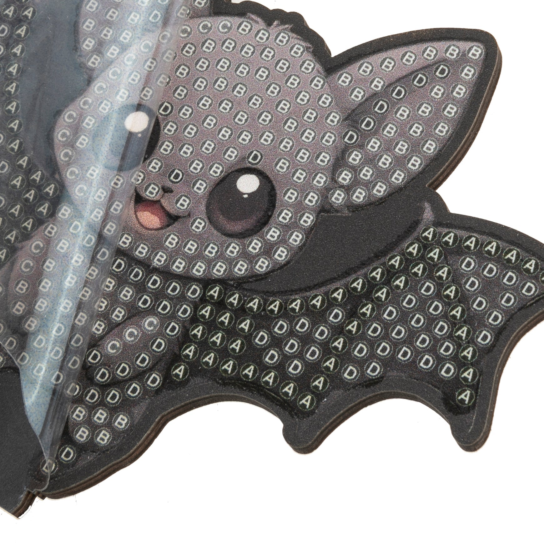 CRAFT Buddy Diamond Painting Set – Fledermaus – 11 cm – PVC, Schwarz – ab 6 Jahren