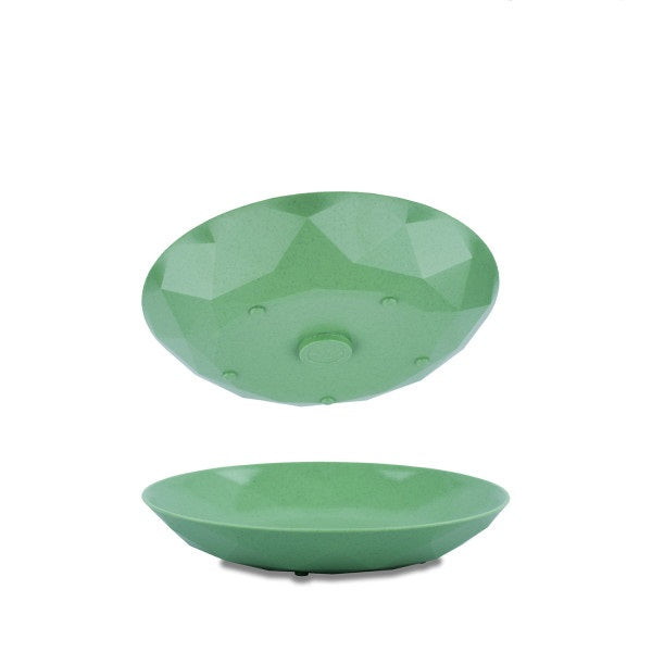Silwy Frühstücksteller – 2er Set, Ø 24,0 cm, H 3,7 cm, Kunststoff, Grün, stapelbar