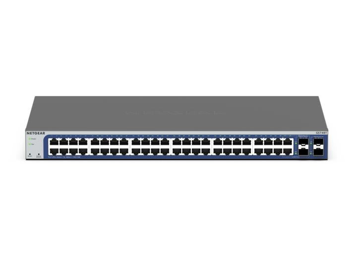 NETGEAR GS748T – Managed L2/L3/L4 Switch – 48× 1G, 2× SFP, 19"