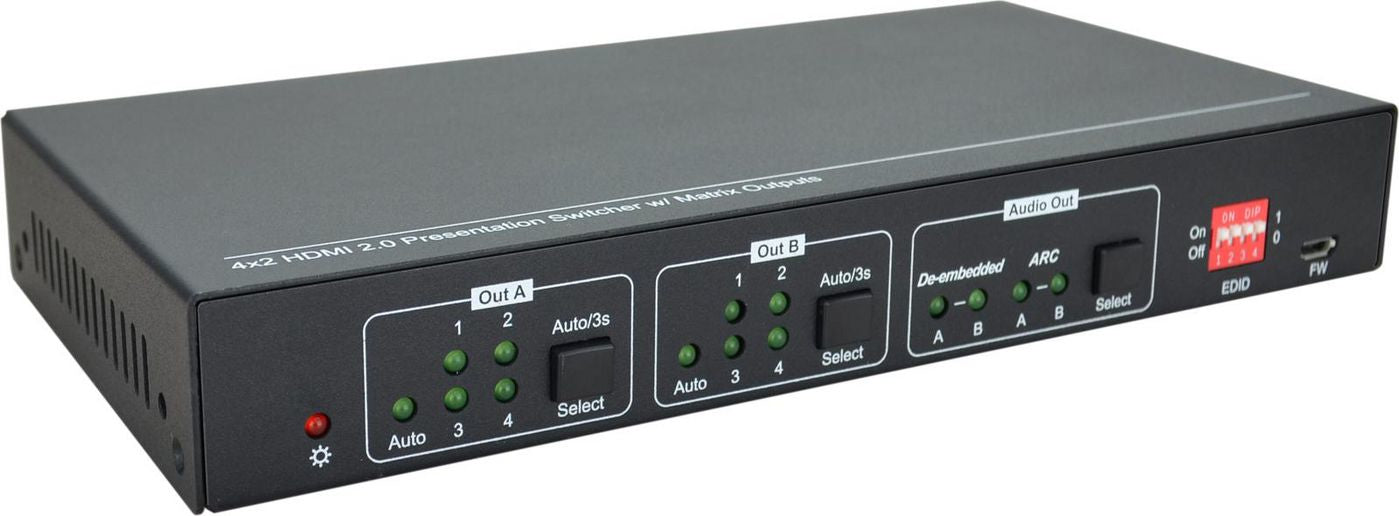 Vivolink HDMI-Matrix 4×2, HDMI 2.0