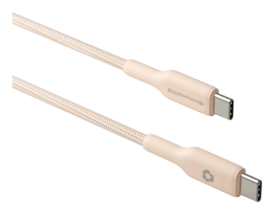 dbramante1928 USB-C auf USB-C Kabel – 1,5 m – PD 60 W – Beige