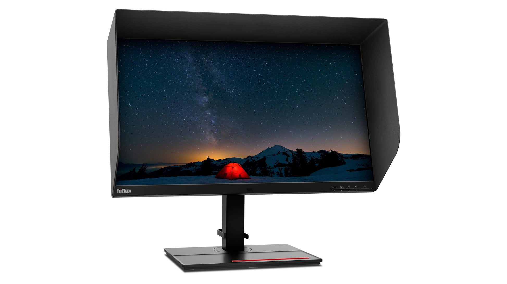 Lenovo ThinkVision P27u-20 – Monitor, 27", IPS, 60 Hz, 450 cd/m², Webcam, KVM, USB-C, VESA 100 × 100, Schwarz